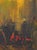 1980s Untitled by Connie Taylor | Oil on panel Abstract landscape with warm colors. For Sale - Image 5 of 5