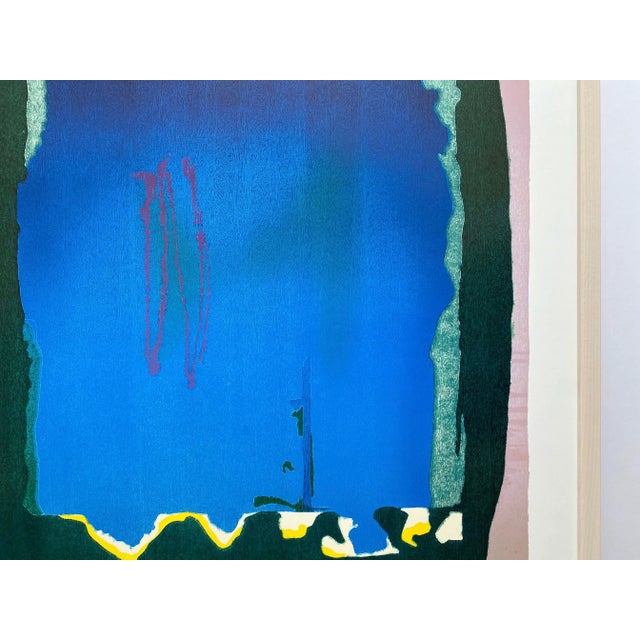 Helen Frankenthaler Vintage 1993 Abstract Expressionist Lithograph Print Framed Large Exhibition Poster " Freefall : Trial Proof " 1992 For Sale - Image 10 of 12