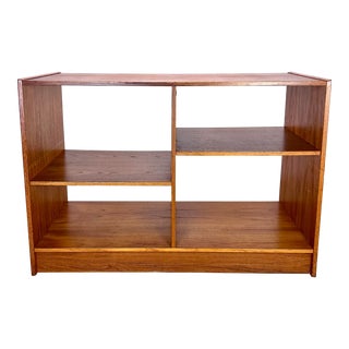 Mid Century Danish Modern Style Teak Stereo / Media / Entertainment Unit / Bookcase For Sale