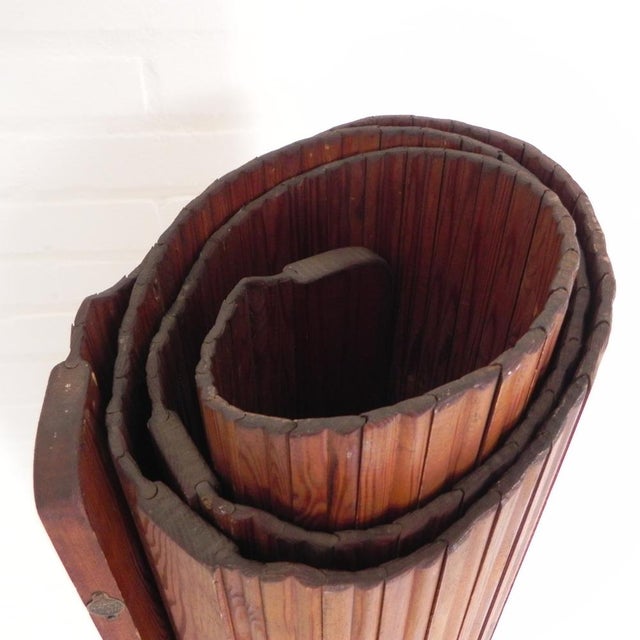 Room Divider with Pine Slats in the style of Baumann for S.N.S.A., 1950s For Sale - Image 10 of 18