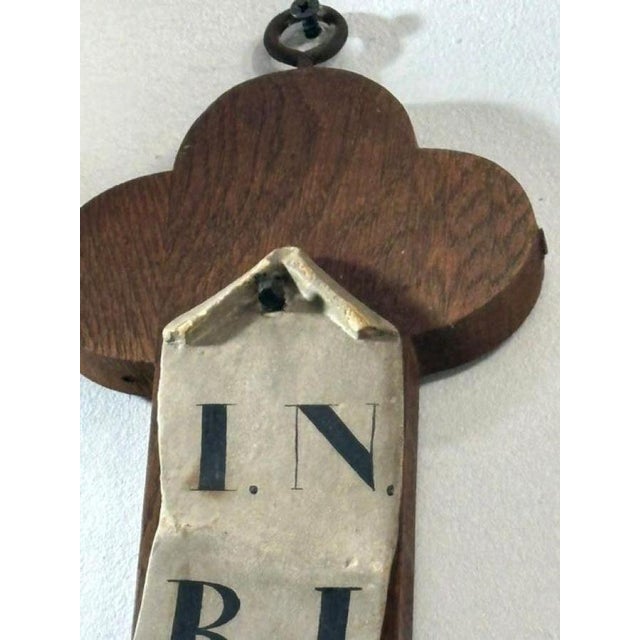 Antique Polychrome Wooden Crucifix, 1890s For Sale - Image 13 of 18