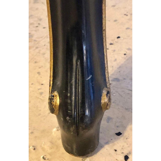 Set of Eight Queen Anne Ebonized and Gilt Decorated Dining Chairs For Sale - Image 12 of 13