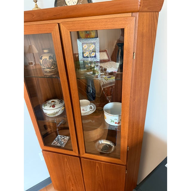 Mid Century Modern Corner Cabinet For Sale - Image 4 of 5