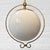 Mid-Century Modern Scandinavian Functionalist Pendant Globe Lamp in Glass and Brass, Sweden, 1930s For Sale - Image 3 of 8