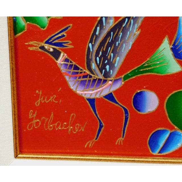 Paint Yuri Gorbachev "Cat and Kitten Near Window in Winter" Oil and Gold Enamel Canvas For Sale - Image 7 of 8