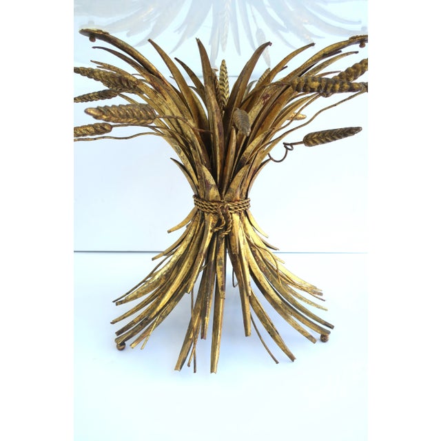 Italian Gold Gilt Sheaf of Wheat Side Drinks Table Aka Coco Table For Sale - Image 10 of 12