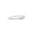 Modern 14k White Gold 0.03ctw Diamond Bezel Milgrain Beaded Band Ring, Size 7 For Sale - Image 3 of 8