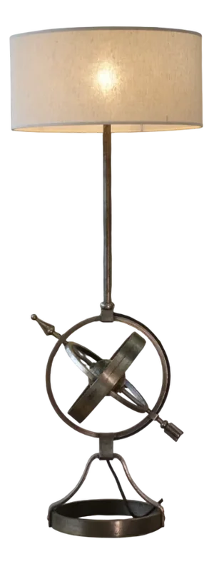 Neoclassical Astrolabe Lamp by Jean-Pierre Ryckaert, 1960s