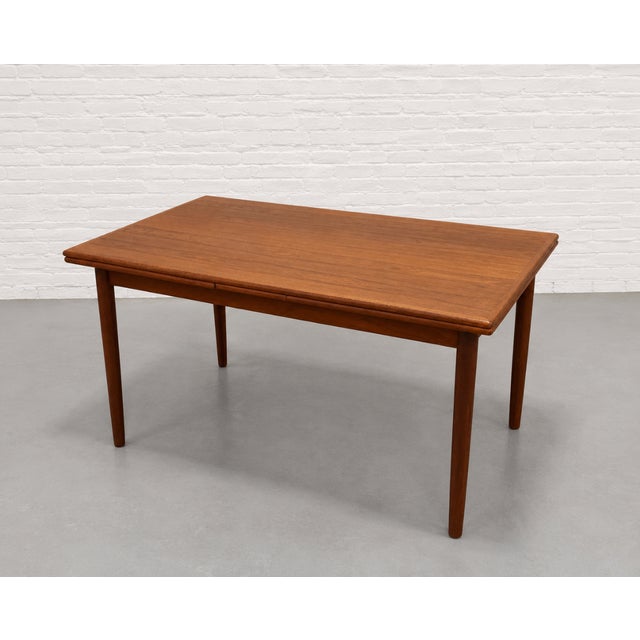 Mid-Century Modern Danish Mid Century Modern Teak Dining Table | Expandable Hidden Leaves, C. 1960’s For Sale - Image 3 of 10