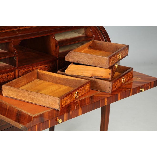 Wood Antique Oysterveneer Secretaire, 1770s For Sale - Image 7 of 18