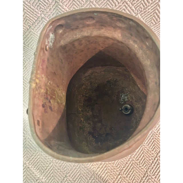 Antique French Copper Lavabo Reservoir | European Farmhouse Wall Planter For Sale - Image 12 of 12