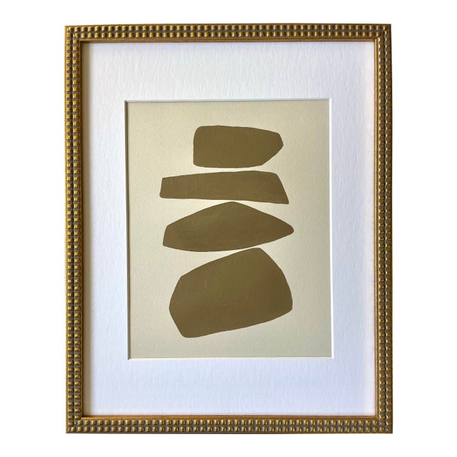 2025 "Tenere Premuto" Abstract Minimalist Painting on Cotton Paper by Artist r.k. Red For Sale