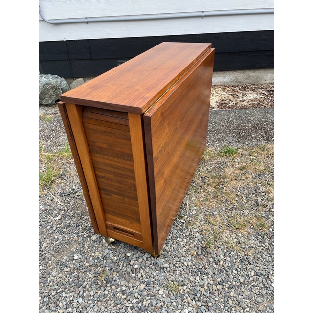 Mid 20th Century Romanian Drop Leaf Dining Table & 4 Chairs For Sale - Image 4 of 11