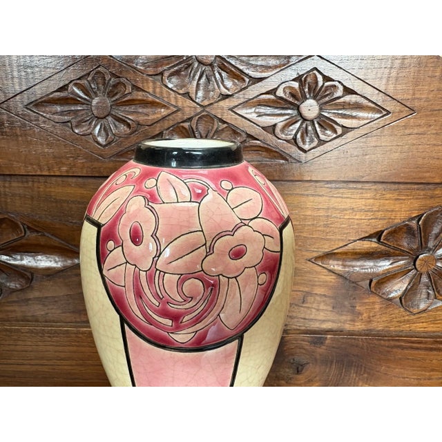 Ceramic Art Deco Vase in Longwy Earthenware, 1920s For Sale - Image 7 of 13