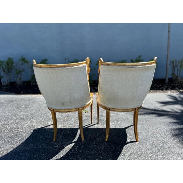 This is a beautiful pair of Andres Originals swan chairs. These are fine chairs with a delicate look though they are solid...