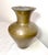 Very Heavy Antique Handmade Arts and Crafts Forged Thick Brass Vase Urn For Sale - Image 4 of 9