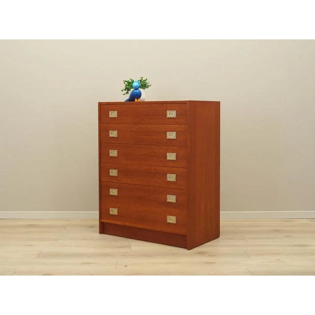 Danish Teak Chest of Drawers, 1960s For Sale - Image 3 of 11