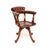 Antique Victorian Oak and Leather Swivel Desk Chair attributed to James Shoolbred, 1880 For Sale - Image 9 of 9