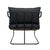 Metal Leather Strap Easy Chair For Sale - Image 7 of 9