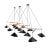 Mid-Century Modern Monumental Daniel Becker 'Emily 13' Chandelier in Glossy Black for Moss Objects For Sale - Image 3 of 12