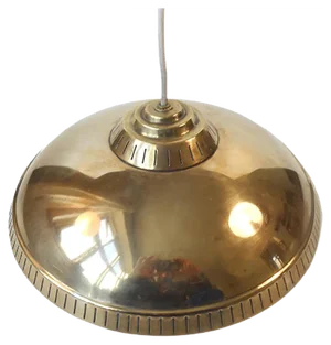 Mid-Century Swedish Brass Pendant Lamp by Hans Bergstrom for Asea, 1950s