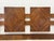 Vintage Lane "Staccato" Brutalist style king size headboard, circa 1970s. Book matched and contrasting walnut veneers with...
