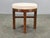 Art Deco Upholstered Walnut Veneer Stool, Former Czechoslovakia, 1930s For Sale - Image 3 of 10