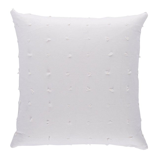 Schumacher Teton 22" Pillow in Snow For Sale