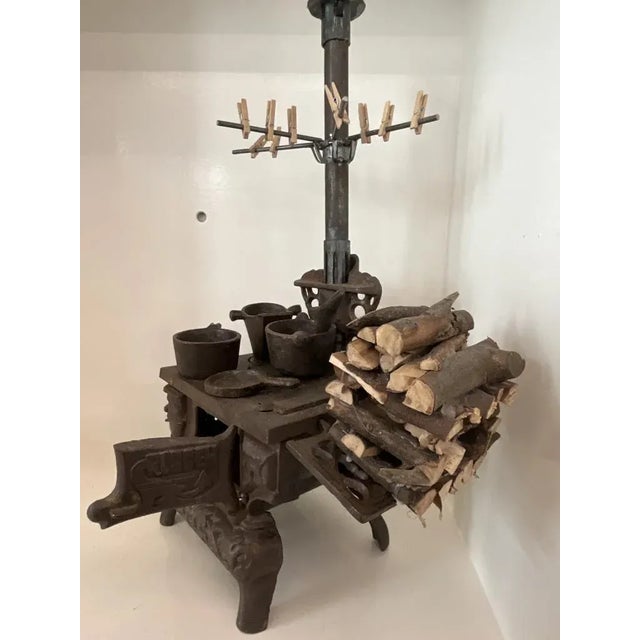 Model of an Old Wood Stove, 1950-60 For Sale - Image 7 of 13