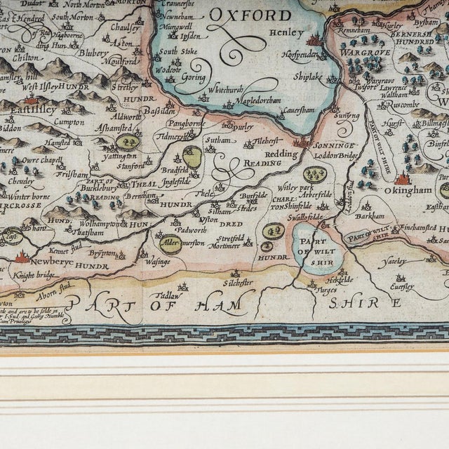 17th Century Map of the Barkshire by John Speed, 1616 For Sale - Image 14 of 18