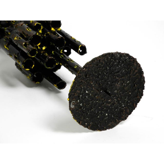 Large Italian Sculptural Brutalist Iron Candleholder by Marcello Fantoni, 1950s For Sale - Image 11 of 14