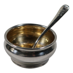Antique Sterling Silver Late 1800’s Gorham Salt Spoon & 1980's Salt Cellar