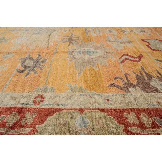 Textile 21st Century Contemporary Sultanabad Wool Rug 10 X 14 For Sale - Image 7 of 8