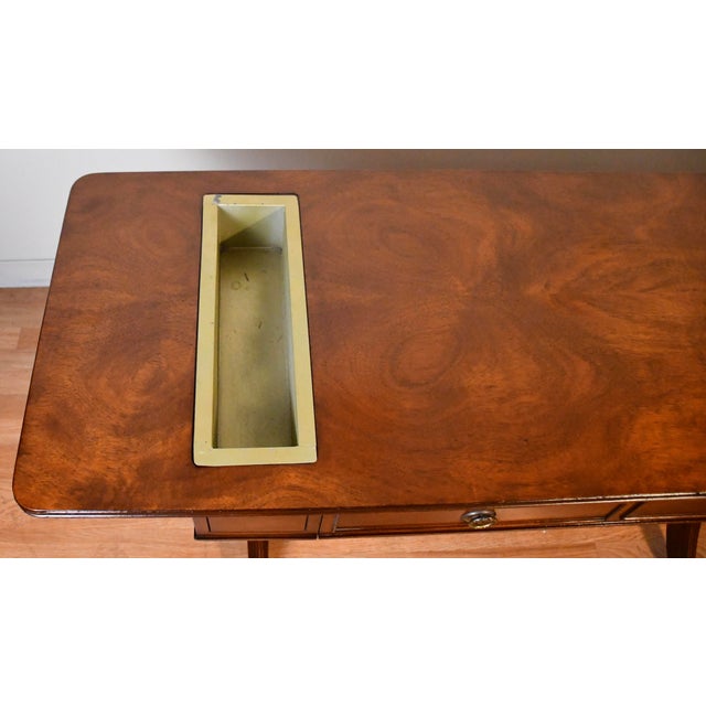 Traditional 1920 Antique Lane Regency Mahogany Sofa Table / Console Table With Planters For Sale - Image 3 of 12
