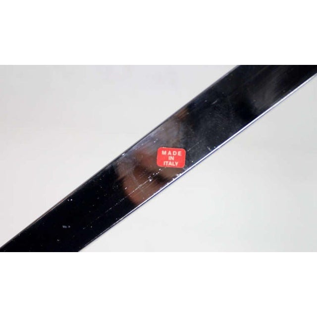 Mid-Century Modern Pair of Italian Mid Century Modern Tall & Narrow Chrome & Glass Etageres MINT! For Sale - Image 3 of 7