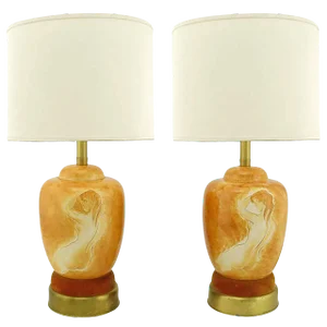 Sèvres Porcelain Hand-Painted Female Nude Table Lamps - a Pair