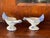 Shabby Chic Vintage Delft Handpainted Egg Stands- Set of 2 For Sale - Image 3 of 4