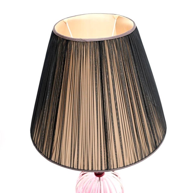 Large Italian Murano Glass Table Lamps, 1960, Set of 2 For Sale - Image 4 of 11