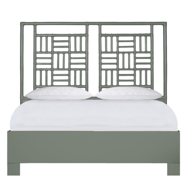 Finn Platform Bed Queen - Evergreen For Sale - Image 12 of 12