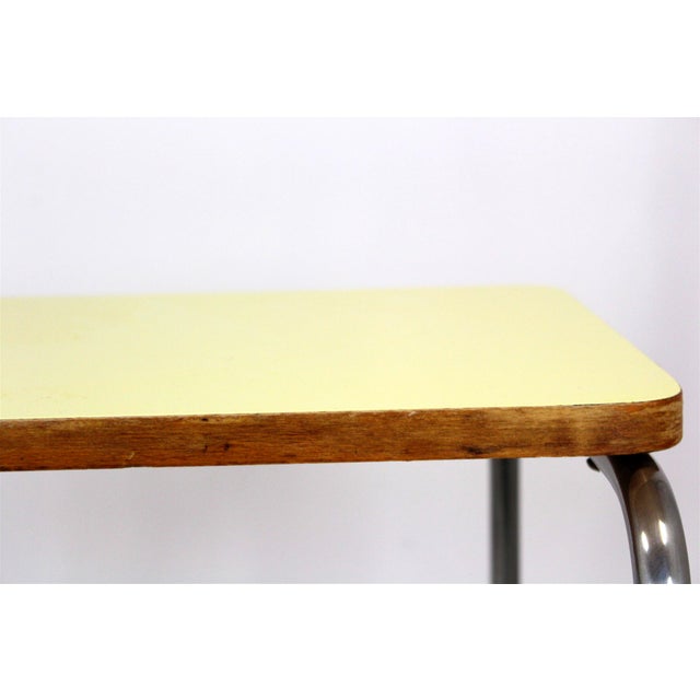 Bauhaus Tubular Steel Side Table, Czechoslovakia, 1940s For Sale - Image 13 of 16