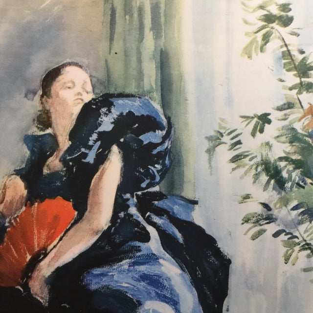 Paper 1936 Vintage Adrian Drian Fashion Illustration For Sale - Image 7 of 9