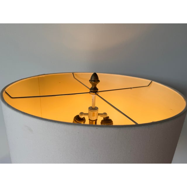 1960s Mid-Century Modern Nessen Calacatta Italian Marble Cylindrical Table Lamp For Sale In Miami - Image 6 of 12