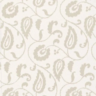Sample- Schumacher Malacca Ikat Vine Fabric in Linen For Sale