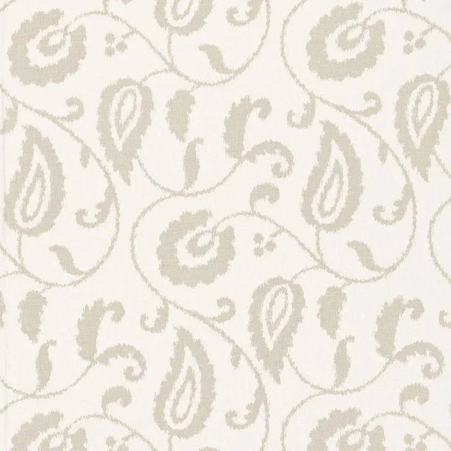 Sample- Schumacher Malacca Ikat Vine Fabric in Linen For Sale