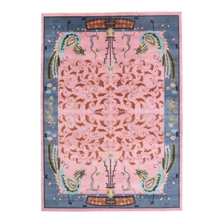 Modern Chinese Art Deco Indian Rug, 10'00 X 14'00 For Sale