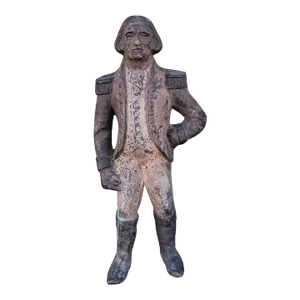 19thc Original Painted Iron George Washington Door Stop