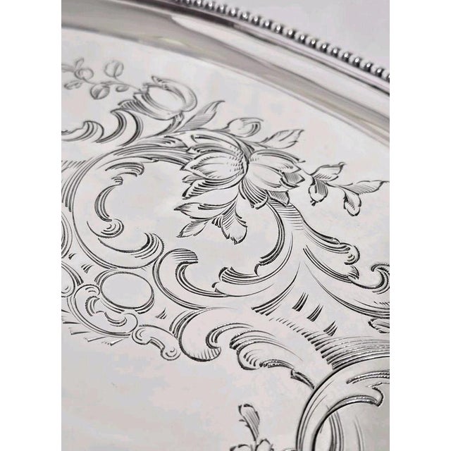 Gold Late 18th Century George III Sterling Silver Waiter, 1785 For Sale - Image 8 of 18