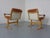 Wood Siesta Cognac Leather Armchairs by Ingmar Relling for Westnofa, Norway, 1960s, Set of 2 For Sale - Image 7 of 13