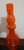 F-019" Mid-Century Modern Hooped Floor Vase in Persimmon Flame Glass ​The Curation Presented by Splendidus for Methinks...