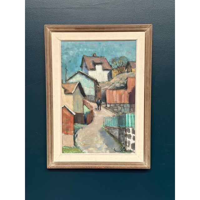 Gunnar Lundqvist, Path Between, 1970s, Oil on Panel, Framed For Sale - Image 12 of 17